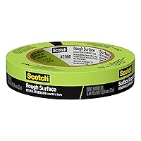 Scotch Rough Surface Extra Strength Painter's Tape, 0.94 in x 60.1 yd, Tape Protects Surfaces and Removes Easily, Rough Surface Painting Tape for Indoor and Outdoor Use, 1 Roll (2060-24AP)