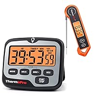 ThermoPro TP19H Digital Meat Thermometer+ThermoPro TM01 Kitchen Timers for Cooking