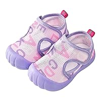 Kids Sandals Boys Letter Print Breathable Skin-Friendly First Walking Toddle Shoes Baby Mesh Soft Sole Comfy Sneakers