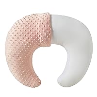 Extra Large Nursing Pillow and Positioner, Breastfeeding, Bottle Feeding, Baby Sitting Support, Tummy Time Support for Baby Boys and Girls, Propping Baby Pillow (Lightpink)