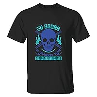 Idea for Gothic and Punk Lovers My Skull is… Quotations Men Women Navy Black Multicolor T Shirt