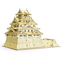 Osaka Castle Wooden Architecture 3D Puzzle - Fun DIY Wood Craft Kits - Ideal Gift for Birthdays and Party Favors