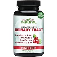 Why Not Natural 5-in-1 UTI Pills with D Mannose, Cranberry PAC Extract, Probiotics and Vitamin C & D - Urinary Health Formula for Women and Men