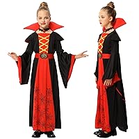 Royal Vampire Costume for Girls - Halloween Dress-Up Party - Vampire-Themed - Includes Choker