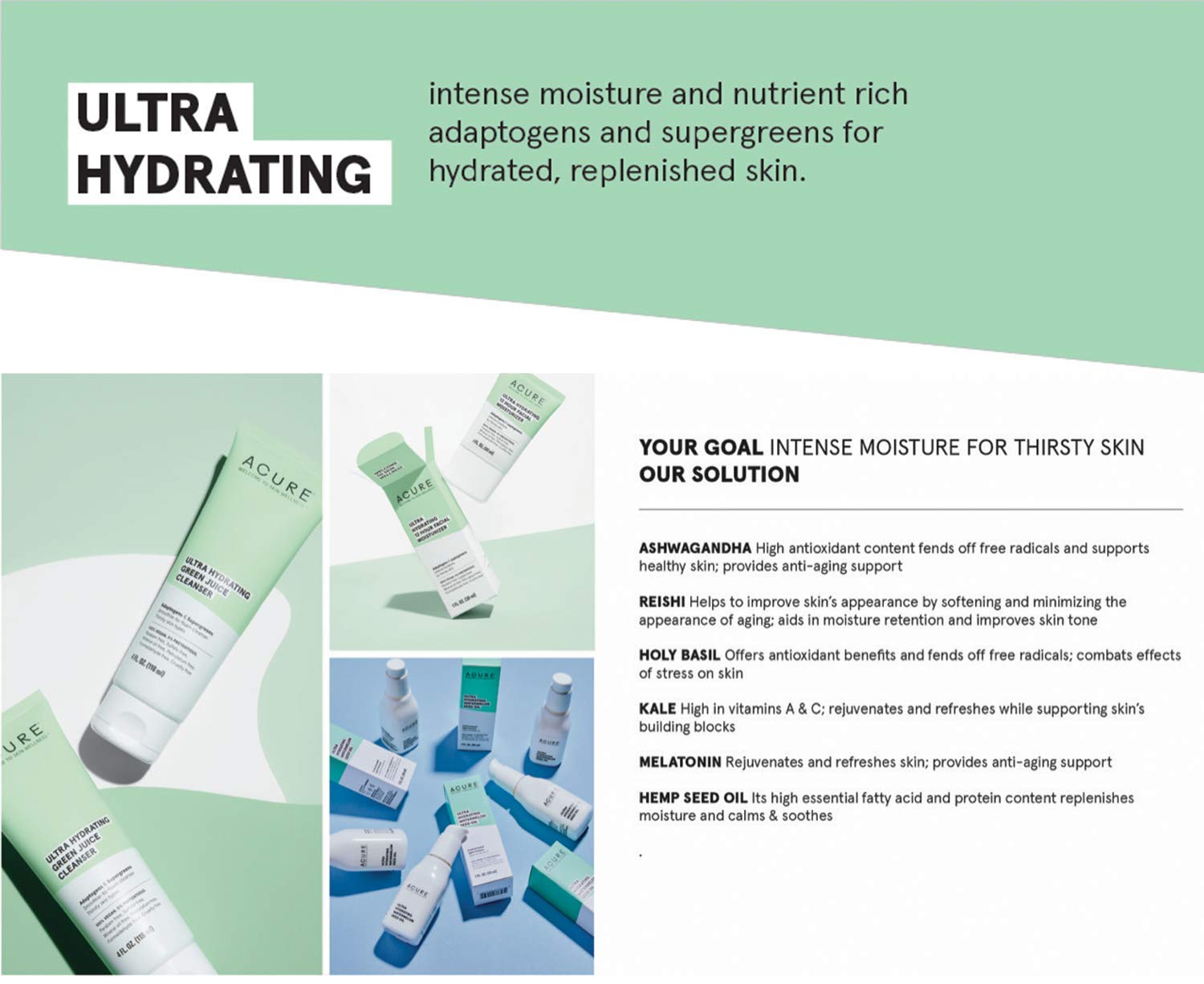ACURE Ultra Hydrating Eye Cream | 100% Vegan | Intense Moisture for Super Thirsty Skin | Adaptogens & Green Coffee - Deeply Moisturizes | 0.5 Fl Oz