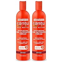 Cantu Moisturizing Curl Activator Cream for Natural Hair with Pure Shea Butter, 12 fl oz (Pack of 2) (Packaging May Vary)