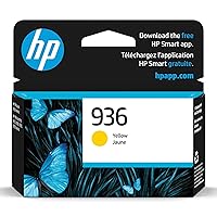 HP 936 Yellow Ink Cartridge | Works OfficeJet 9120 Series, OfficeJet Pro 9110, 9120, 9130 Series, OfficeJet Pro Wide Format 9730 Series | Eligible for Instant Ink | 4S6V1LN