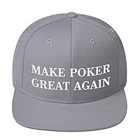 Make Poker Great Again Hat (Embroidered Wool Blend Snapback Cap) Texas Hold Em Lover Cap