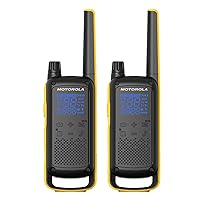 Talkabout T475 Extreme Two-Way Radio Black W/Yellow Rechargeable Two Pack