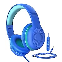 Headphones for Kids, Kids Headphones for School/On Line Class, Wired Noise Cancelling Headphone, Kid Over-Ear Headphone for Toddler/Teen/Tablet/Travel, Toddler Headphone with Hearing Protection, Blue