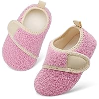 Scurtain Toddler Warm Winter House Slippers Baby Boys Girls Indoor Home Slippers Cozy Lightweight Non-Slip Shoes For Infant Kids Plush Linned