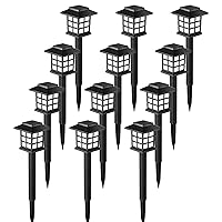 GIGALUMI Solar Outdoor Lights,12 Pack LED Solar Lights Outdoor Waterproof, Solar Walkway Lights Maintain 10 Hours of Lighting for Your Garden, Landscape, Path, Yard, Patio, Driveway
