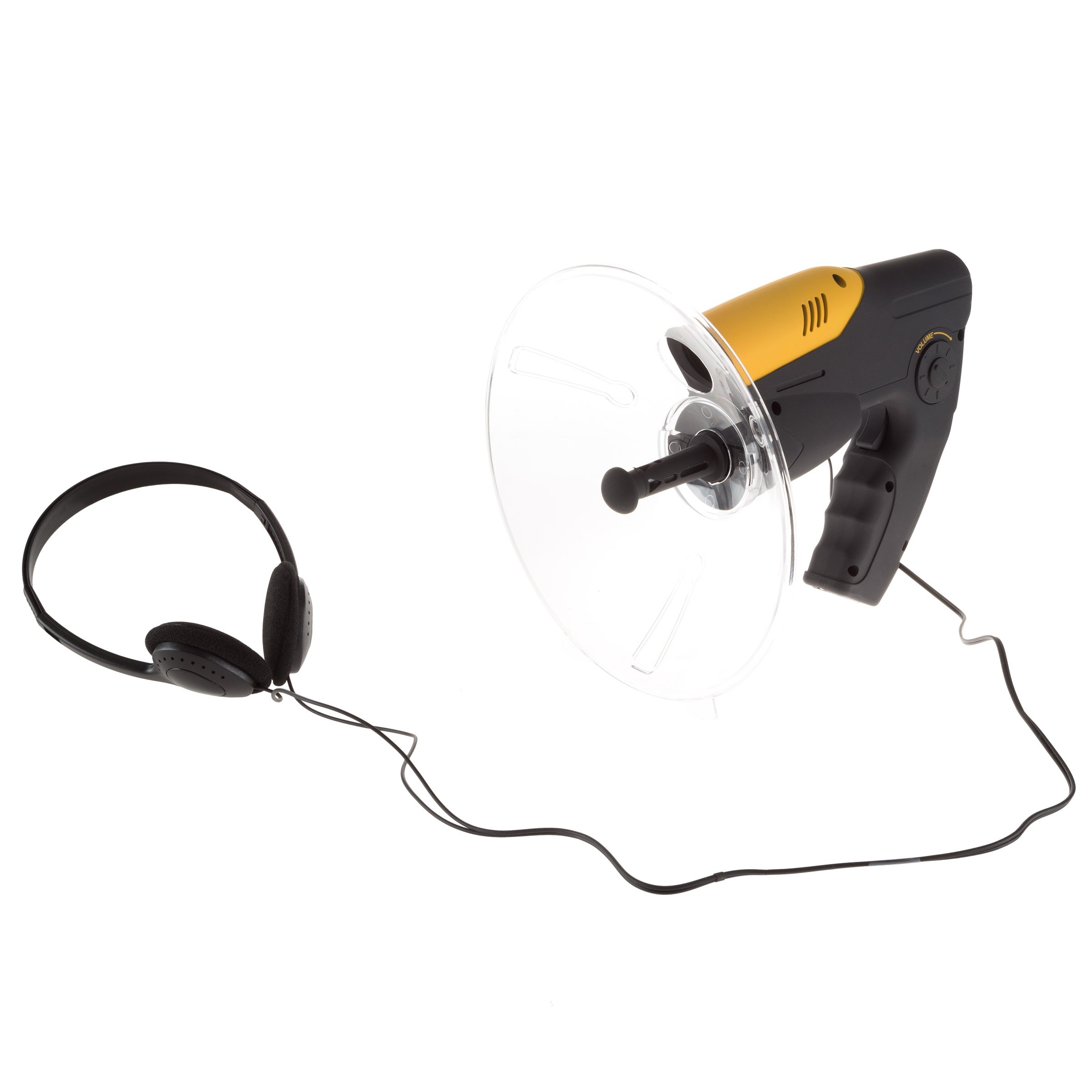 Hey! Play! Electronic Listening Device for Science Exploration and Toy Spy Kits - Kid’s Hearing Dish with Headphones Included for Boys and Girls
