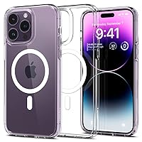 Spigen for iPhone 14 Pro Max Case, [Anti-Yellowing Technology] [Compatible with MagSafe] [Military Grade Drop Protection] Ultra Hybrid (MagFit) Phone Case for iPhone 14 Pro Max - White