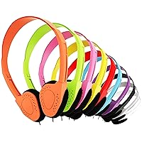 Educational-Grade Wired Headphones Set of 30 Mixed Colors