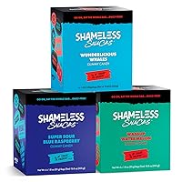 Shameless Snacks - Low Carb Keto Gummies Gluten Free Candy Bundle - Blue Raspberry, Watermelon, Wunderlicious Whales