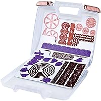 ArtBin 6978AB Magnetic Die Storage Case with 3 Magnetic Die Sheets, Portable Paper Craft & Die Organizer with Handle, Translucent