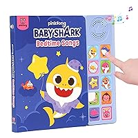 Baby Shark Bedtime Songs 10 Button Sound Book | Baby Shark Toys | Learning & Education Toys | Interactive Baby Books for Toddlers 1-3 | Gifts for Boys & Girls