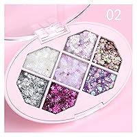 Shimmer Eye Glitter Eyeshadow Makeup Face Jewels Pigment Body Glitter Sequin Gel Cream Eyes Make Up Shiny Stickers Eye Shadow (Color : 02)