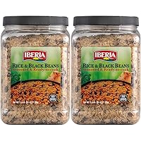 Iberia Rice & Black Beans, 3.4 Lb, Completely Seasoned & Ready to Cook, Nutritious & Delicious Rice and Beans (Pack of 2)