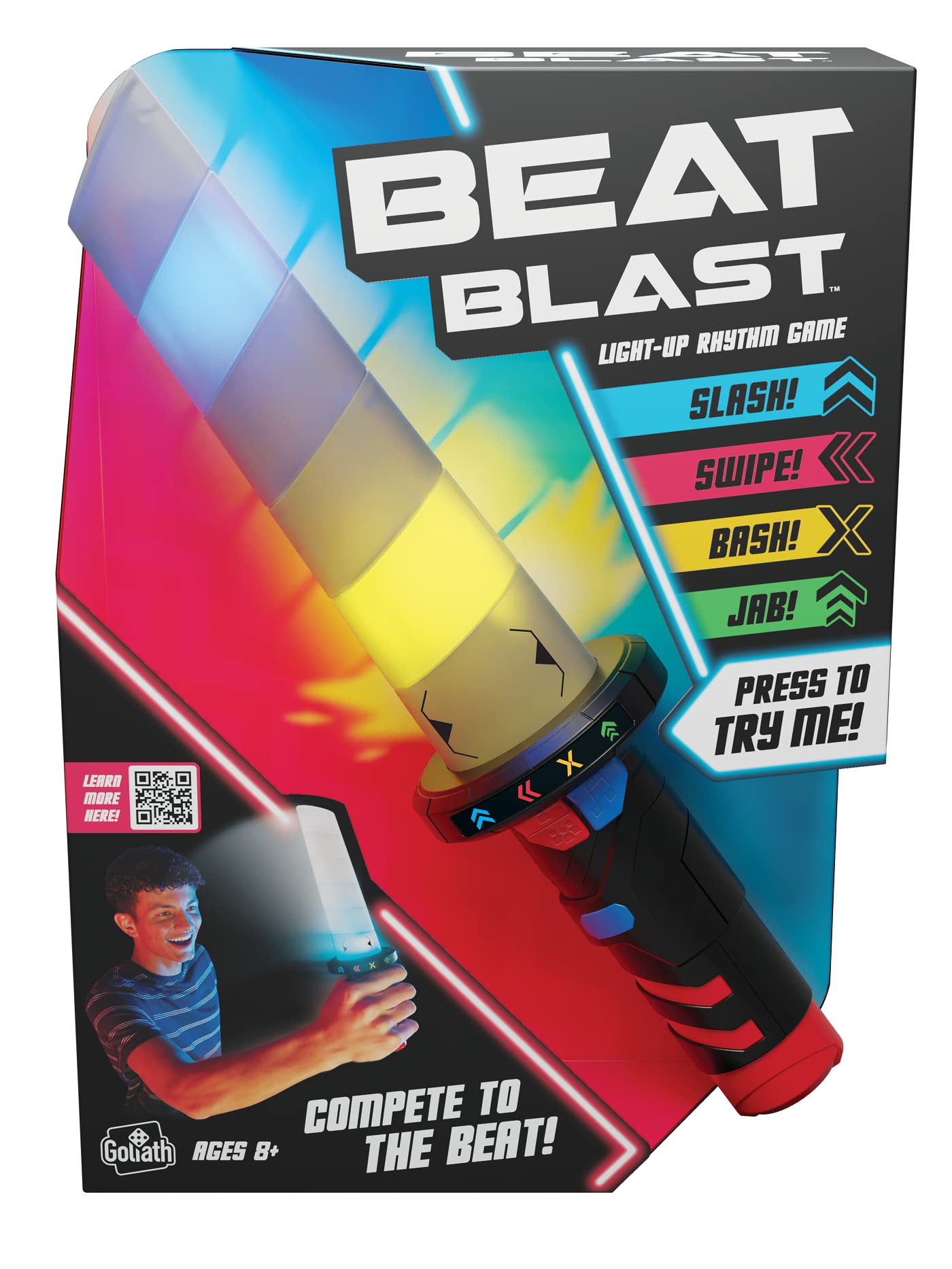 Goliath Beat Blast Game - Swing The Beat Stick on The Rhythm of The Music to Score Points - Lights and Sounds Game for Ages 8 and Up, 1 Player
