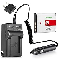 Kastar Battery and Charger with Car Adapter for Sony NP-BG1 BG1 and Sony DSC-W50 DSC-W70 DSC-W55 DSC-W80 DSC-W85 DSC-W90 DSC-WX1 DSC-WX10 HDR-GW55 HDR-GW77 DSC-W30 DSC-W35 DSC-W40 Digital Cameras