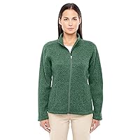 Ladies' Bristol Full-Zip Sweater Fleece Jacket 2XL FOREST HEATHER