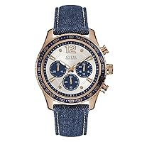 GUESS Fleet W0970G3 White/Rose Gold Tone/Blue One Size