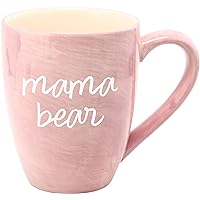 Mom Life Mama Bear Pink Large 20 oz Ceramic Coffee Mug Tea Cup, Pink