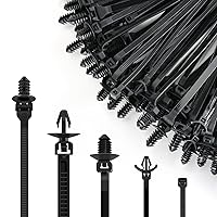 GOOACC Push Mount Cable Zip Ties Heavy Duty Nylon Push Mount 5 Most Popular Sizes Self Locking Cable Strap Assortment for Indoor Outdoor Wire Tying Construction Auto ect -160 Pcs