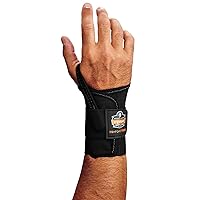 Ergodyne 70002 ProFlex 4000 Single Strap Wrist Support, Black - Small, Right Hand