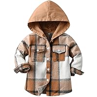 Kid Boys Girls Flannel Shirts Plaid Roll Up Long Sleeve Button Shirt School Check Shirts Toddler Baby Cotton Top Warm Clothes
