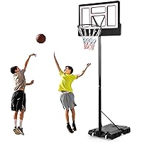YITAHOME Basketball Hoop Outdoor 10 FT Adjustable, Portable Basketball Goals for Outside, 4.4-10FT Height Adjust, 44in Backboard and 18in Rim