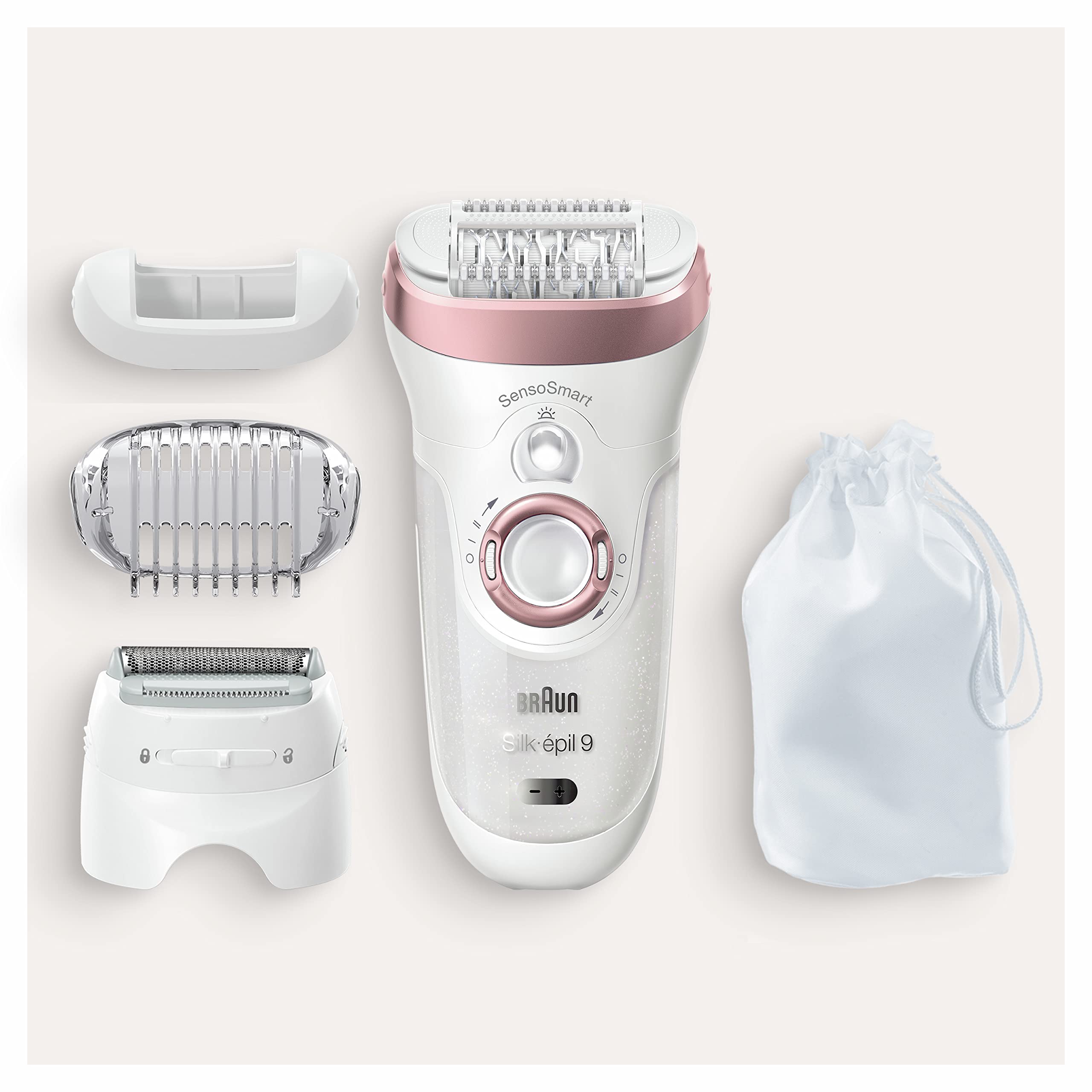 Braun Epilator Silk-epil 9-720, Body Hair Removal for Women, Wet and Dry, Women’s Shaver and Trimmer & Braun Face Epilator Facespa Pro 910, Facial Hair Removal, 2-in-1 Epilating and Cleansing Brush