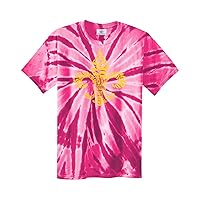Threadrock Mardi Gras Fleur De Lis Typography Unisex Tie Dye T-Shirt