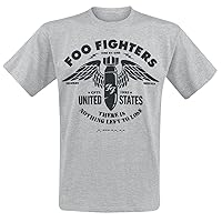 Foo Fighters Men's Stencil Slim Fit T-Shirt Grey