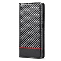 Wallet Case for Samsung Galaxy S23/S23 Plus/S23 Ultra,Carbon Fiber Texture Case, Flip Leather Card Slot Book Folio Kickstand Shockproof Protection Cover,Black1,S23 Ultra