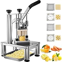 VEVOR Commercial Dicer of Vegetable Fruit in Stainless Steel and Aluminium, Cutter Attachment 4 Blades 1/4