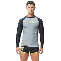 Men's Rash Guard Swim Shirt UPF 50+ Sun Protection and Quick Dry Long Sleeve Moisture Wicking Swim Shirts