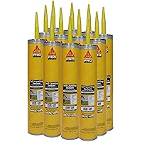 Sikaflex self-Leveling sealant - Gray - Seals Horizontal Joints in Concrete - Strong Elasticity Improves Durability - 29 fl. oz. Cartridge (Pack of 12)
