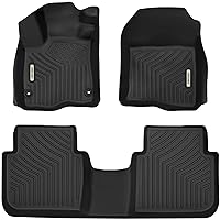 OEDRO Floor Mats Fit for Honda CR-V 2024 2023 (Include Hybrid), Custom Fit TPE All-Weather Floor Liners, Includes 1st and 2nd Row Liners, Black