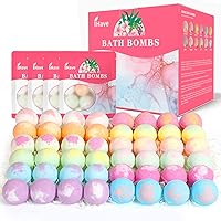 Bath Bombs for Women, 48 Small Bath Bomb Bubble Bath Set Spa Gifts for Women, Natural Handmade BathBombs Rich in Essential Oils, Romantic Gifts for Her, Multicolor