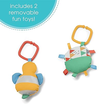 Summer® Learn-to-Sit™ 2-Position Floor Seat (Funfetti Neutral) – Sit Baby Up in This Adjustable Baby Activity Seat Appropriate for Ages 4-12 Months – Includes Toys