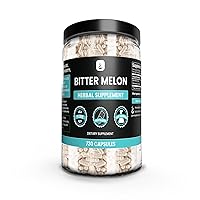 PURE ORIGINAL INGREDIENTS Bitter Melon Extract (730 Capsules) No Magnesium Or Rice Fillers, Always Pure, Lab Verified