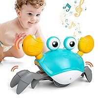 Crawling Crab Baby Toy Baby Sensory Toys Tummy Time Toy Gifts for Boy Girl with Auto Crawl System Music for Walking Toddler Birthday Gift