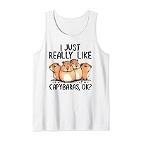 I Really Like Capybara Ok Shirt Funny Capybara Costume Women Tank Top