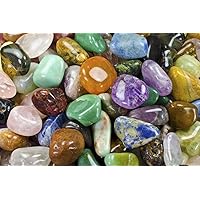 Materials: 3 lbs (Best Value) Large Brazilian Tumbled Polished Natural Stones Assorted Mix - Gemstone Supplies for Wicca, Reiki, and Energy Crystal Healing *Wholesale Lot*