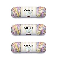 Caron Simply Soft Baby Brights Paints Yarn - 3 Pack of 141g/5oz - Acrylic - 4 Medium (Worsted) - 235 Yards - Knitting, Crocheting & Crafts