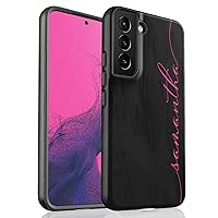 Custom Pink Calligraphy Case, Handwritten Personalized Name Case, Designed for Samsung Galaxy S24 Plus, S23 Ultra, S22, S21, S20, S10, S10e, S9, S8, Note 20, 10