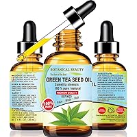 GREEN TEA SEED OIL Camellia Sinensis Oil 100% Pure Natural Undiluted Cold Pressed Carrier Oil for Face, Skin, Hair, Nails. 1 Fl.oz 30 ml by Botanical Beauty